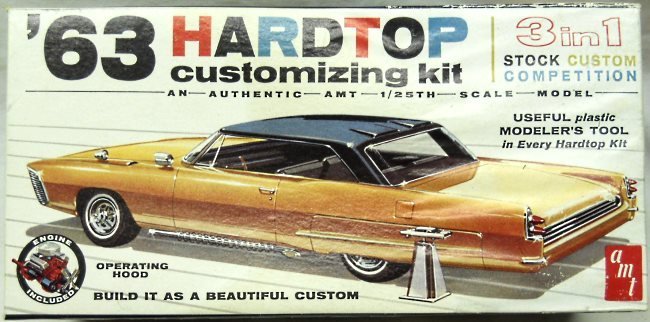 AMT 1/25 1963 Lincoln Continental Convertible 3 in 1, 6423-149 plastic model kit